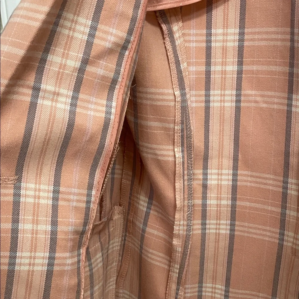 LC Lauren Conrad Peach Plaid Blazer - Picture 5 of 7